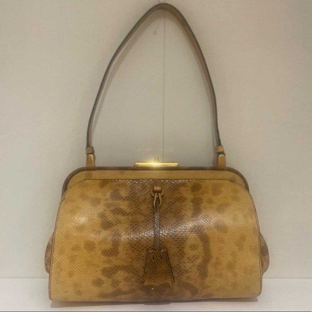 Prada Embossed Python Shoulder Bag - Picture 4 of 13
